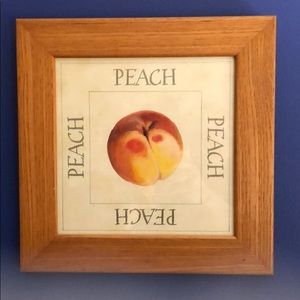 Two framed fruit accent pictures - ready to hand